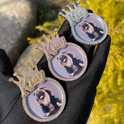 Men's King Custom Photo Necklace