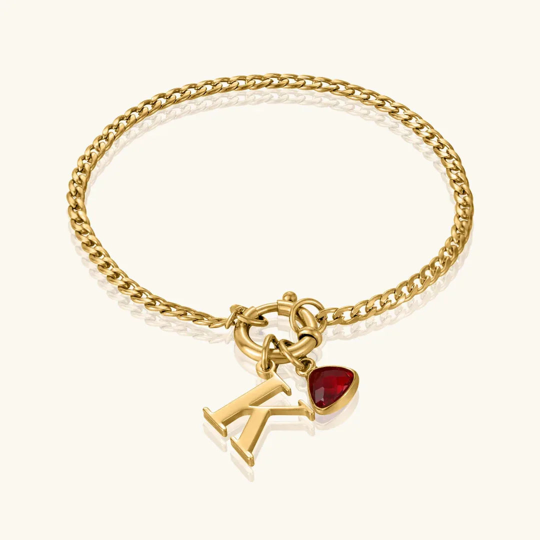 Treasure Drop Initial Bracelet