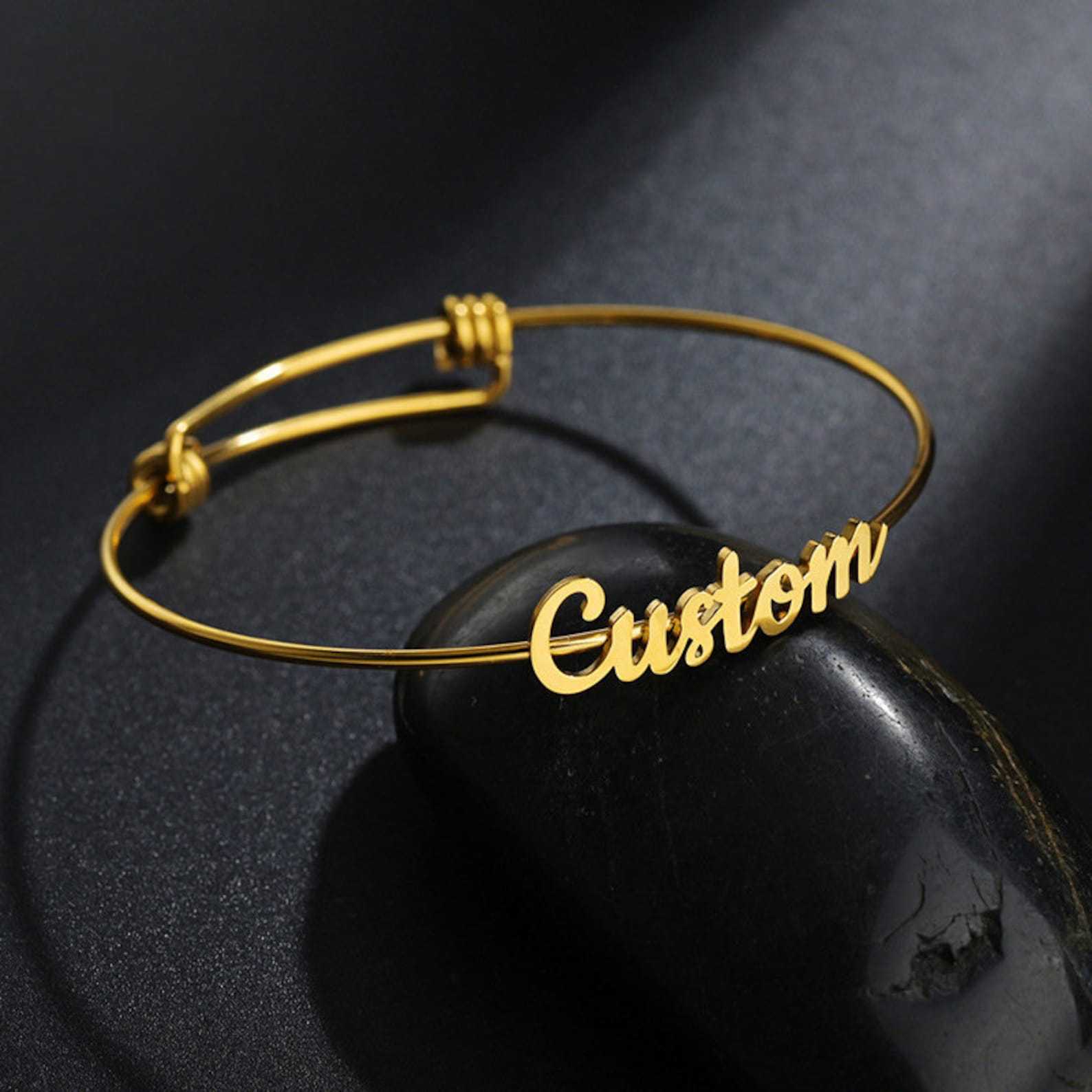 Custom Name Adjustable Crossover Bracelet - Queendom Treasurez 