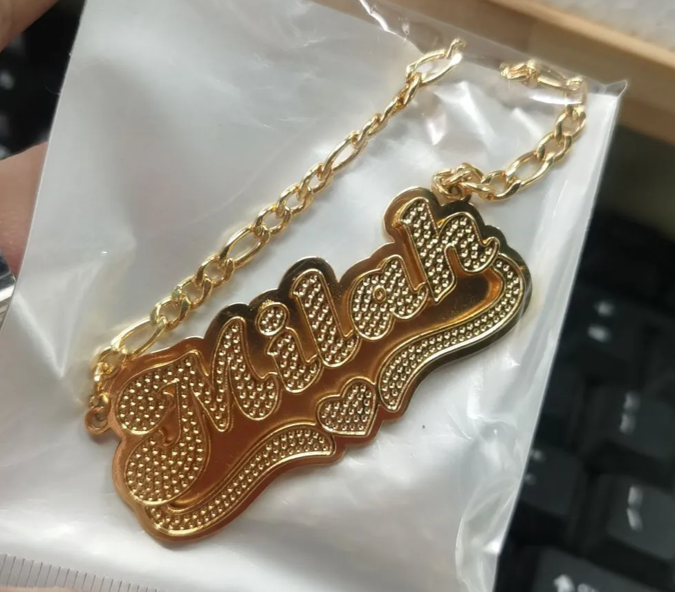 3D Custom Nameplate Necklace - Queendom Treasurez 