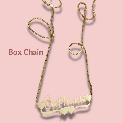 Custom Name Triangle Bamboo Earrings & Necklace Set - Queendom Treasurez 