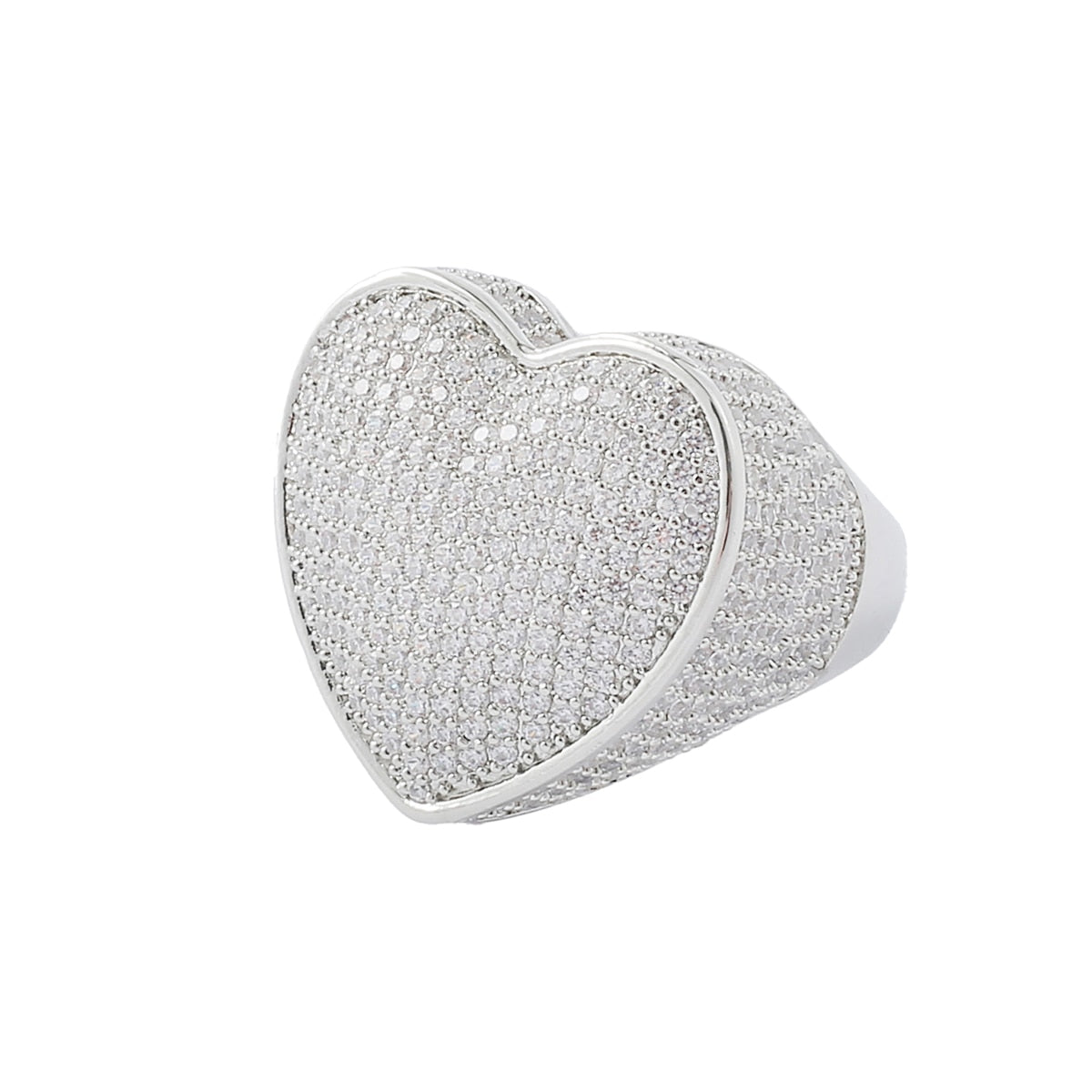 Iced Out Heart Ring - Queendom Treasurez 