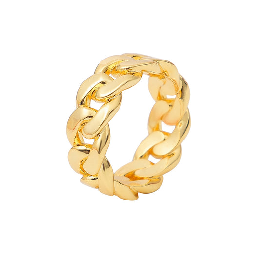 24k Cuban Link Ring - Queendom Treasurez 