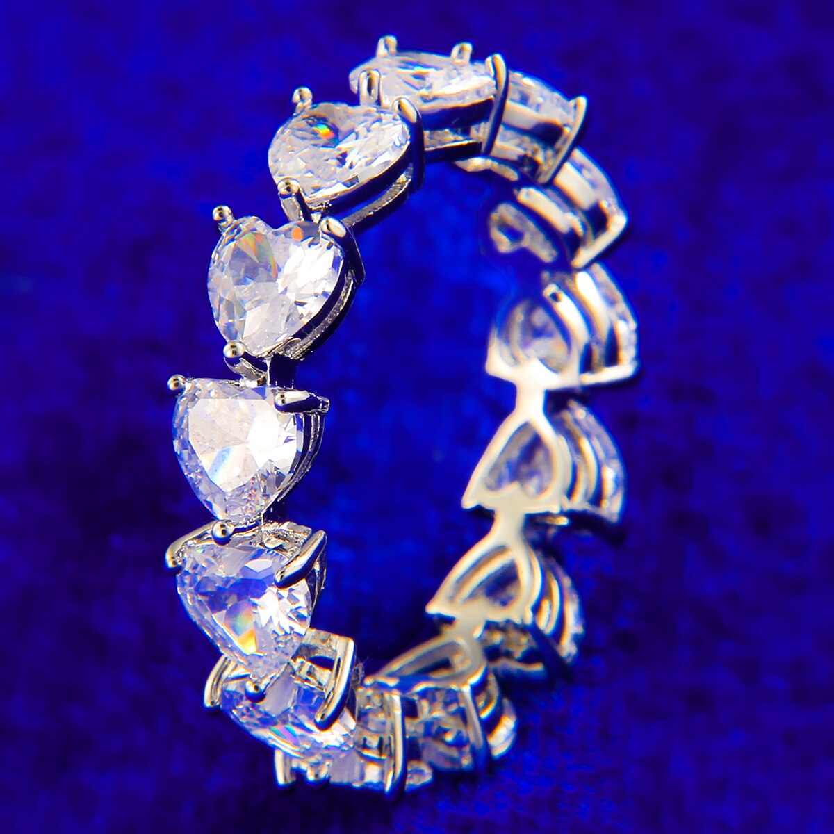 24k Iced Heart Ring - Queendom Treasurez 