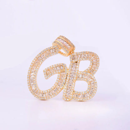 Gold Baguette Custom Name Necklace - Queendom Treasurez 