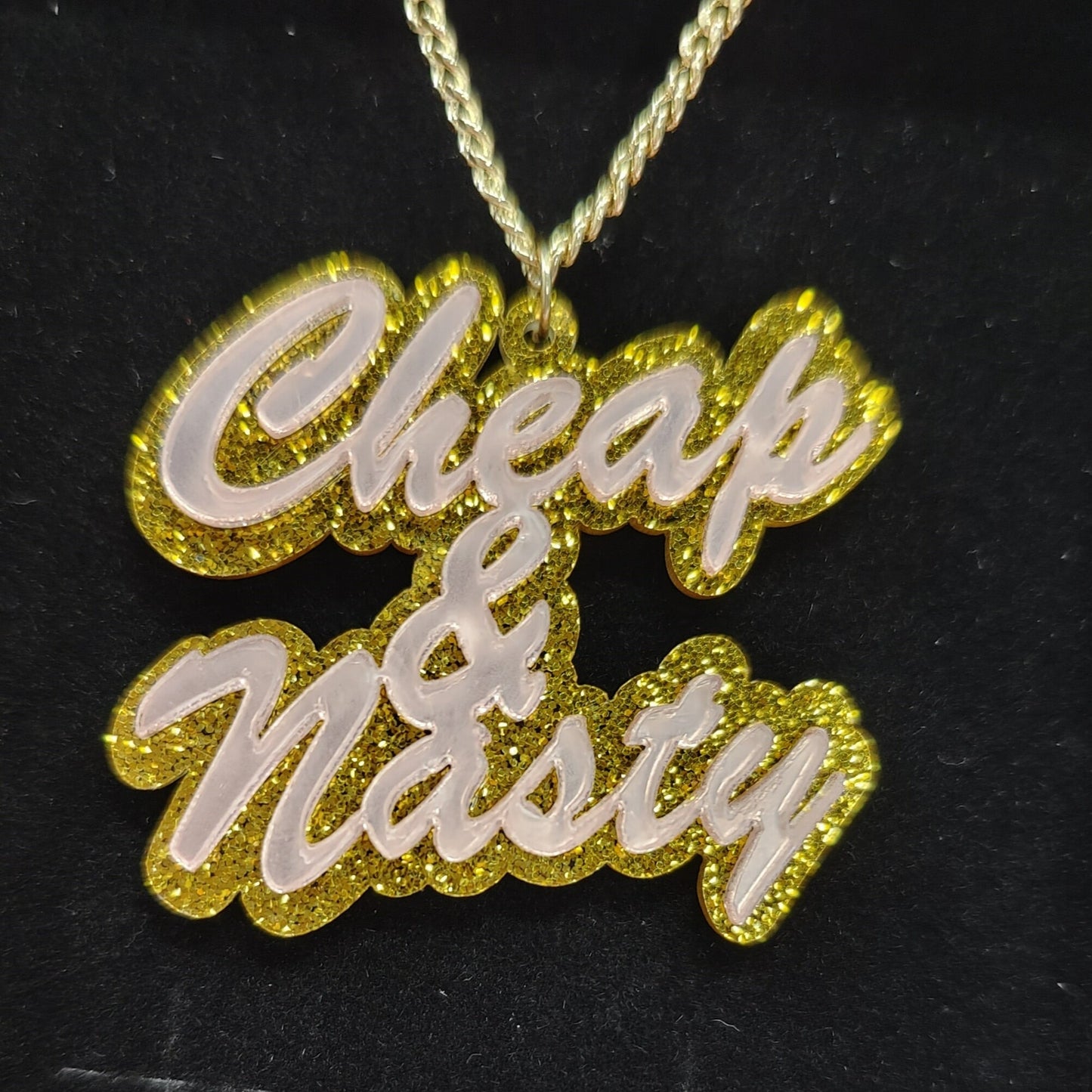 Acrylic Laser Cut Custom Name Necklace - Queendom Treasurez 
