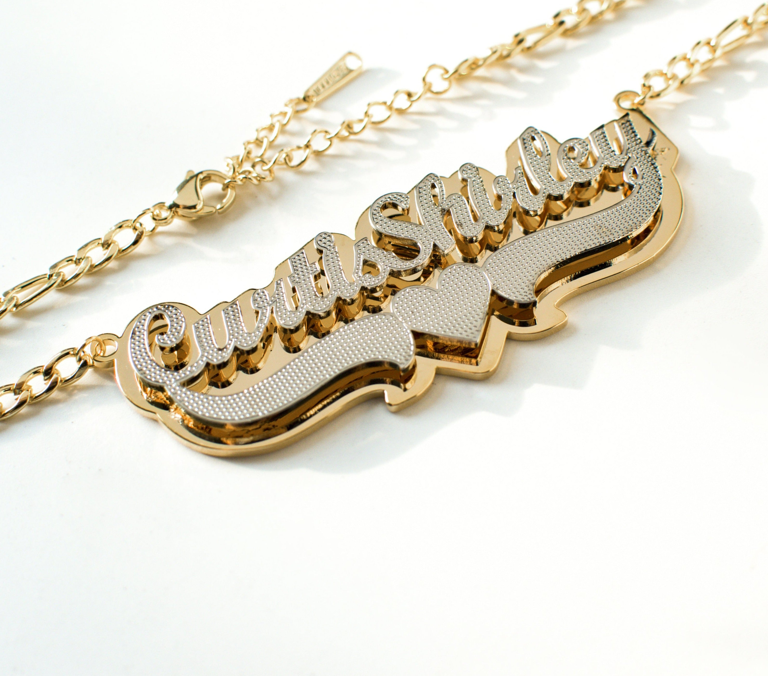 Gold Custom 3D Nameplate Plate deals Necklace Personalized Name