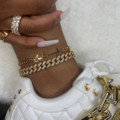 24k Cuban Bracelet/Anklet - Queendom Treasurez 