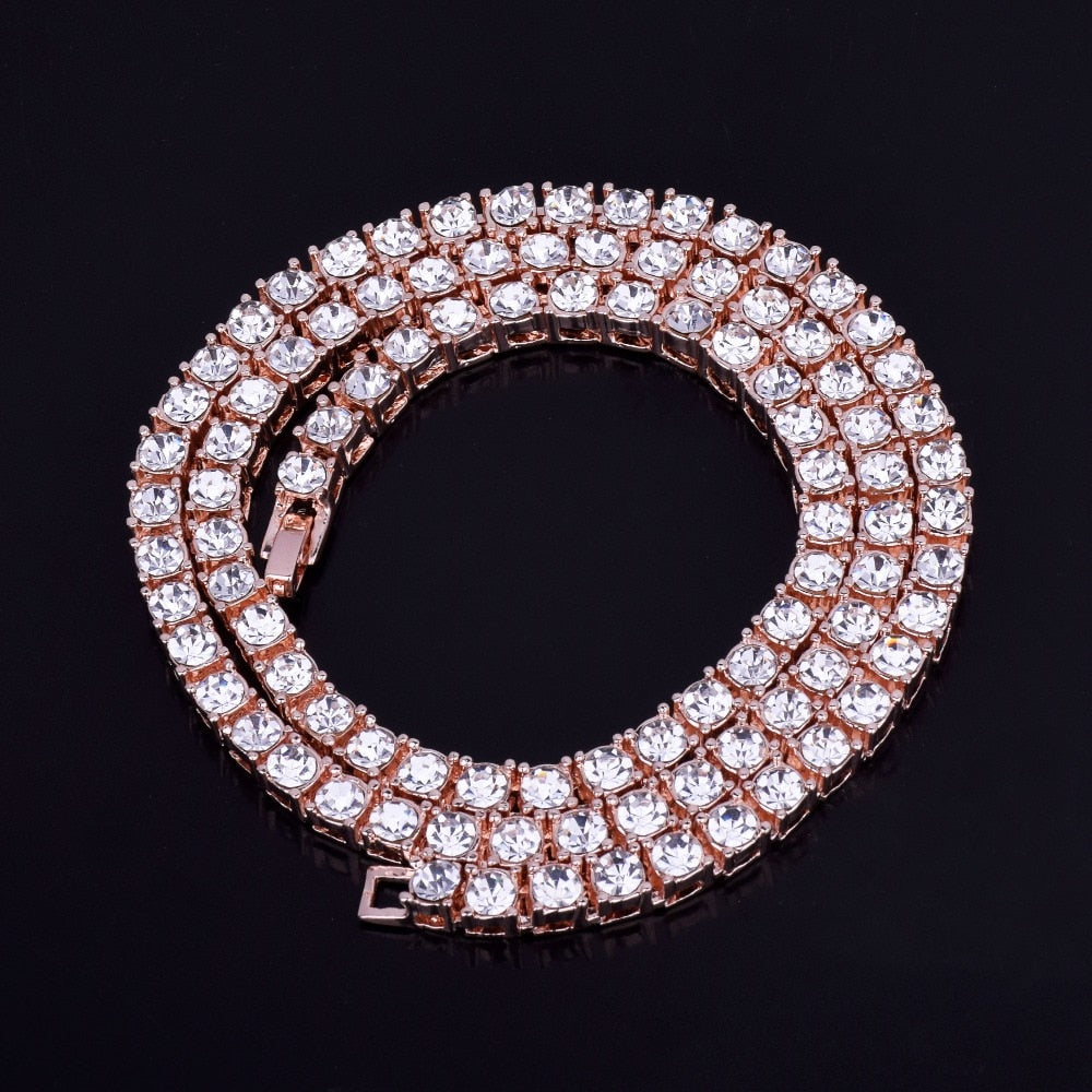 14k Gold Plated Tennis Necklace & Bracelet Set - Queendom Treasurez 