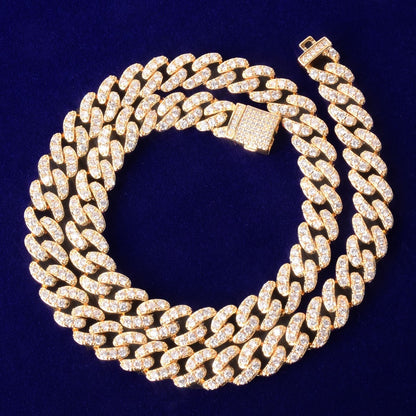 Iced Out Cuban Link Necklace - Queendom Treasurez 