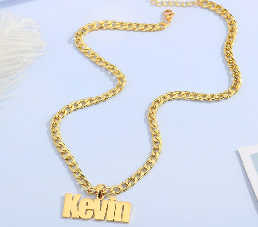 Removable Custom Name Cuban Chain Necklace - Queendom Treasurez 