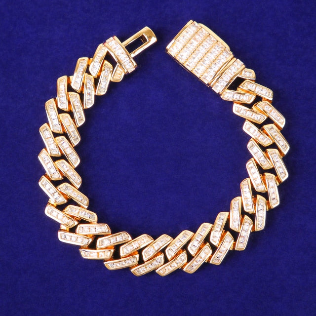 Baguette Cuban Bracelet - Queendom Treasurez 