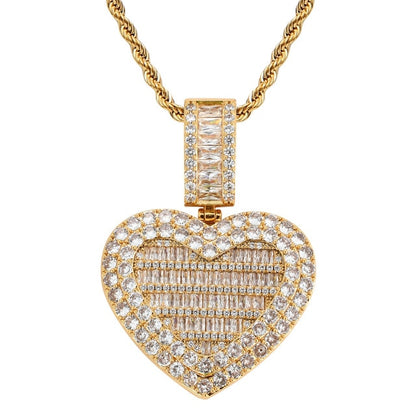 Heart-shaped Photo Pendant Necklace - Queendom Treasurez 