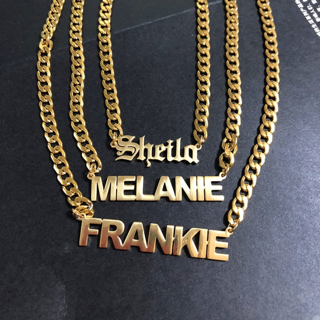 Custom Cuban Nameplate Necklace - Queendom Treasurez 