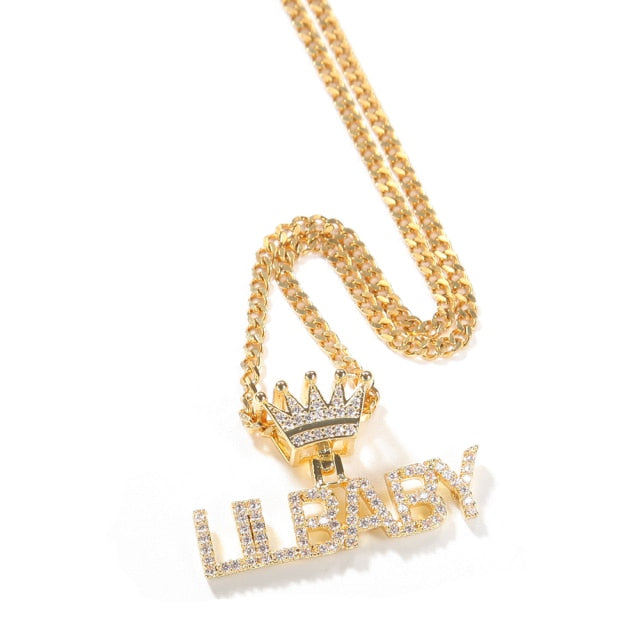 Crystal Custom Name Butterfly/Crown Necklace - Queendom Treasurez 