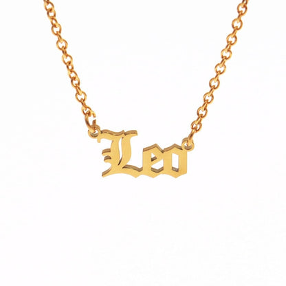 Simple Zodiac Sign Necklace - Queendom Treasurez 